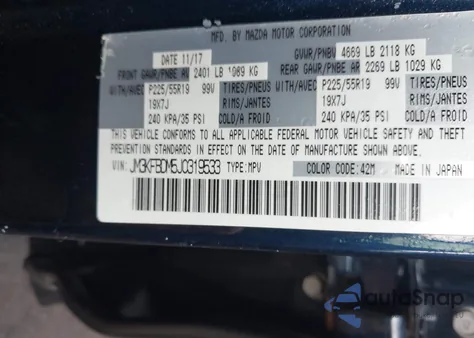 2018 Mazda Cx-5 Grand Touring from USA, damaged, VIN JM3KFBDM5J0319533